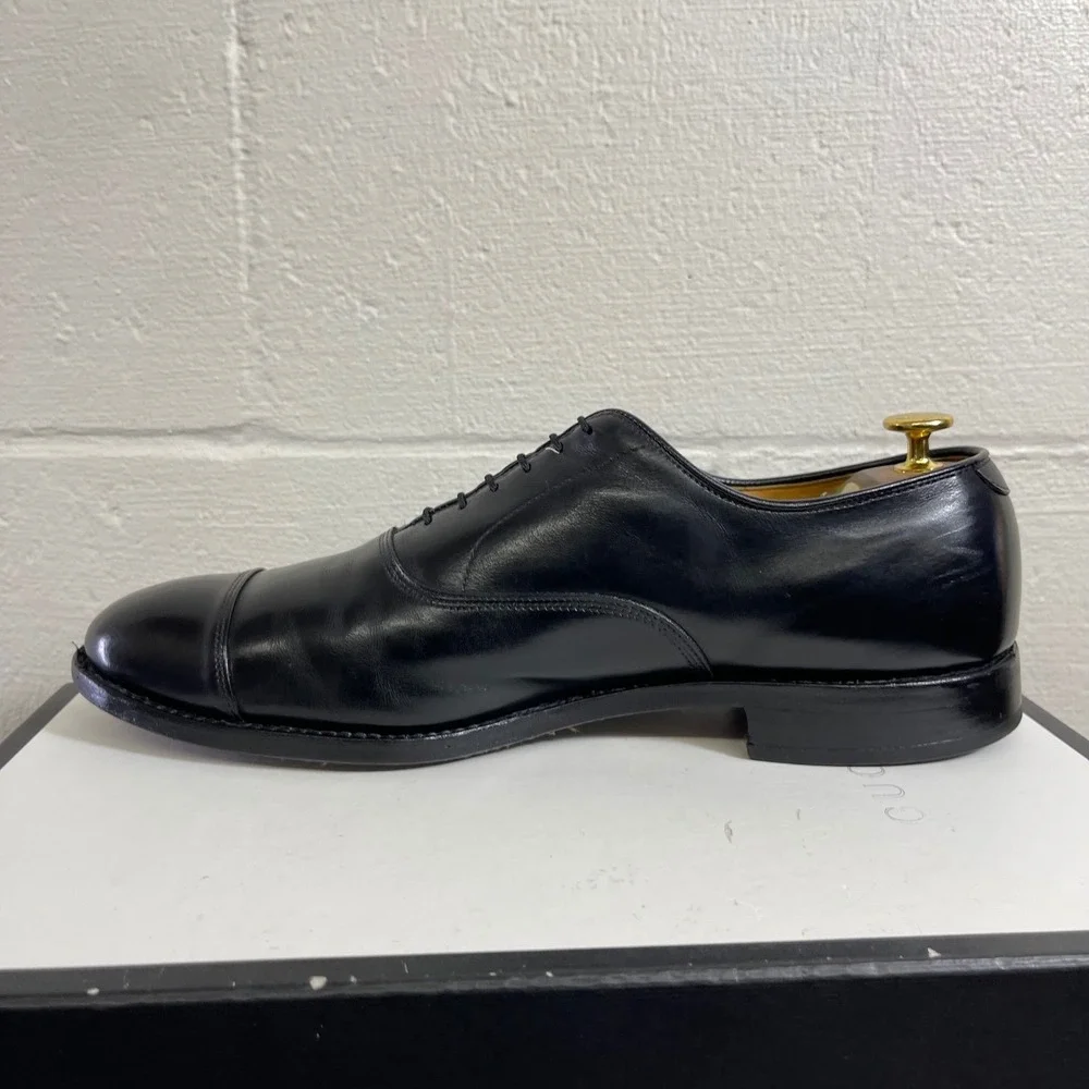 Allen Edmonds Park Avenue 5615 Black Leather Cap Toe Oxford Dress Mens 11.5 D